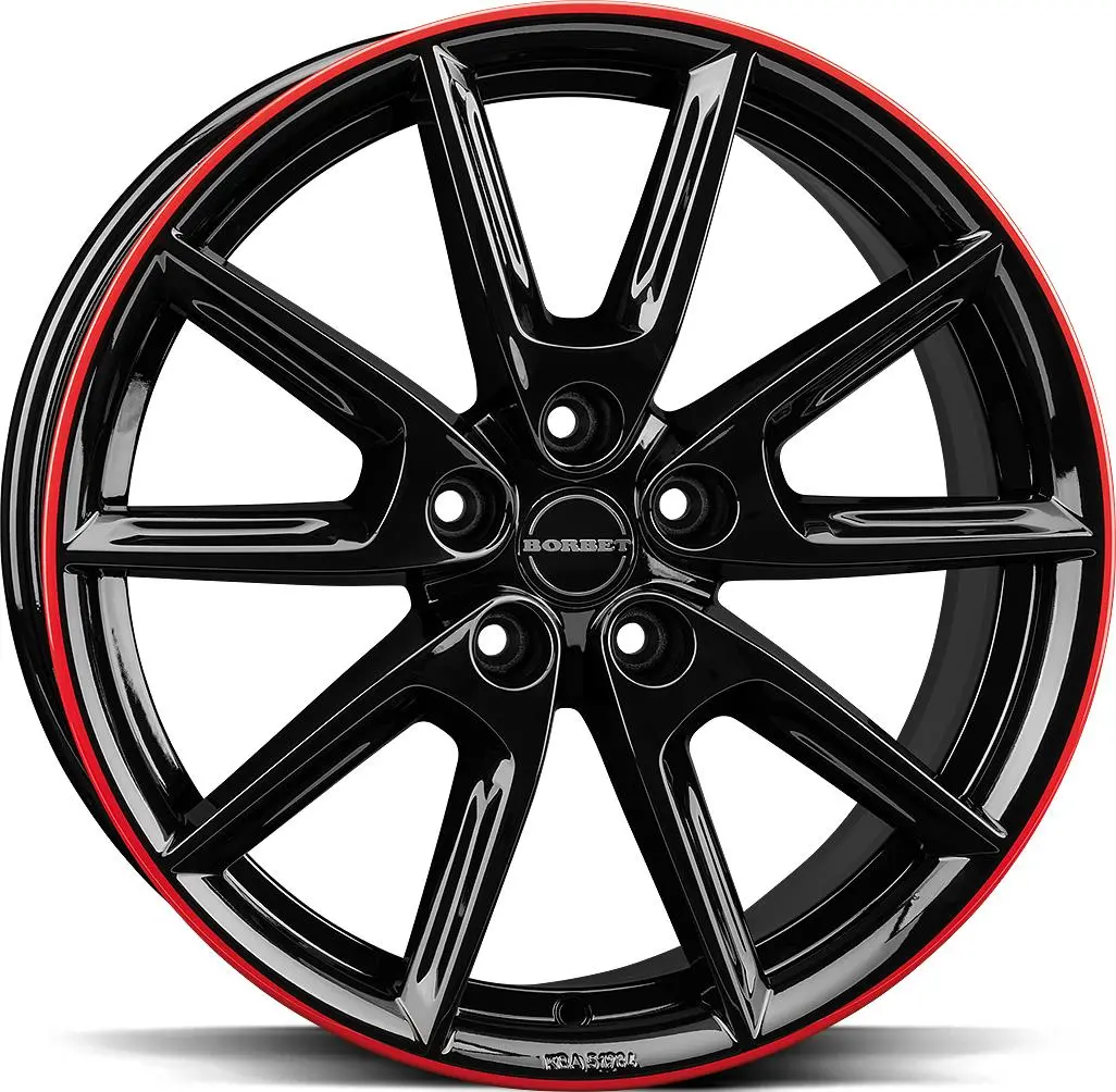 Borbet BORBET LX19 Black Gloss Rim Red 8R19